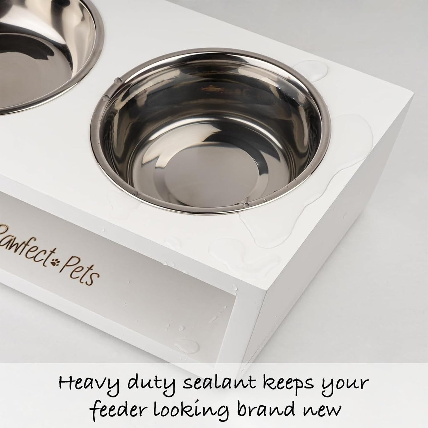 4” Raised Dog Bowls for Small Dogs and Cats. Elevated Dog Bowl Stand by Pawfect Pets. Pet Feeder Comes with Four Stainless Steel Dog Bowls