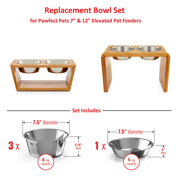 Replacement Bowls - Medium 7" & Large 12" Feeder