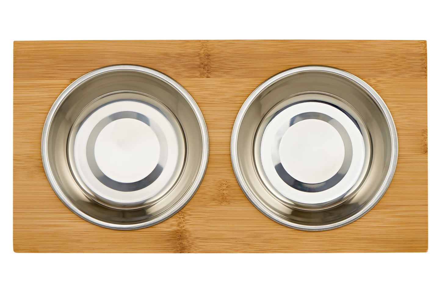 Pawfect Pets Elevated Dog Bowl Stand- 4” Raised Dog Bowl for Small Dogs and Cats. Pet Feeder with Four Stainless Steel Bowls.